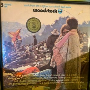 Vintage 1969 ORIGINAL Woodstock Vinyl Album and Festival Tickets Hendrix Joplin